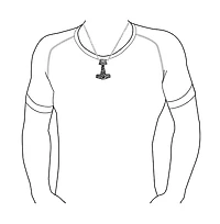 Bling Jewelry Protection Amulet Ancient Celtic Knot Viking Norse Thors Hammer Pendant Necklace Oxidized Stainless Steel With Bead Chain