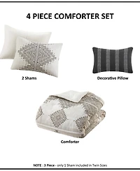 Madison Park Ibiza 4-Pc. Comforter Set, Full/Queen