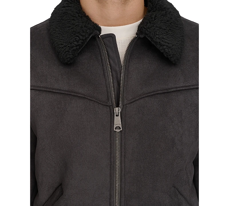 Levi's Men's Faux-Shearling Full-Zip Bomber Jacket