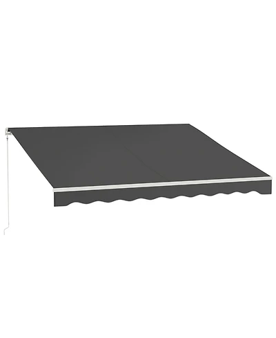 Outsunny 12' x 10' Electric Retractable Awning w/ Remote Controller,