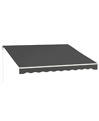 Outsunny 12' x 10' Electric Retractable Awning w/ Remote Controller,