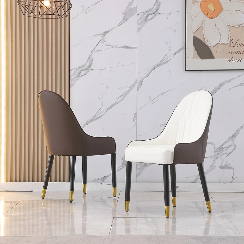 Streamdale Modern Pu Leather Dining Chair (Set of 2)