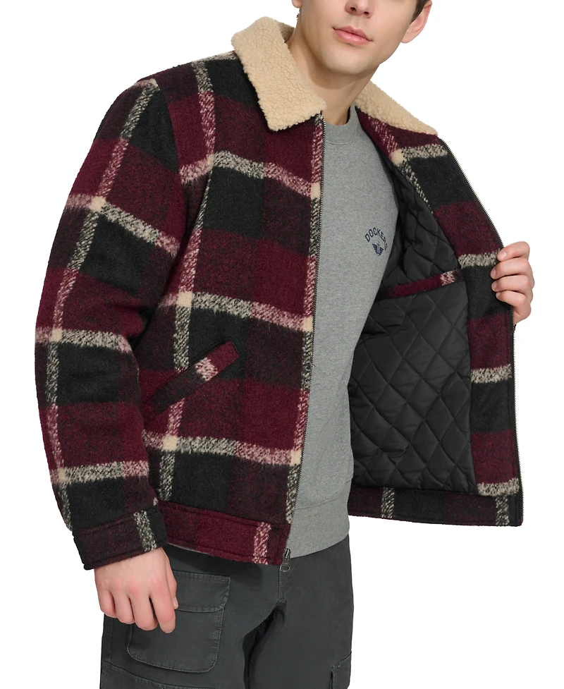 Levi's Men's Plaid Full-Zip Depot Jacket with Fleece Collar
