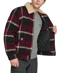 Levi's Men's Plaid Full-Zip Depot Jacket with Fleece Collar