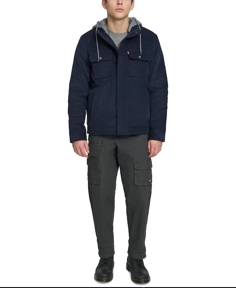Levi's Men's Hooded Corduroy Zip Jacket