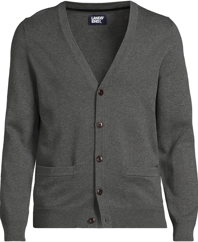 Lands' End Men's Fine Gauge Cotton Cardigan