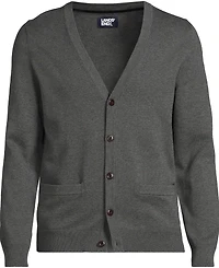 Lands' End Men's Fine Gauge Cotton Cardigan