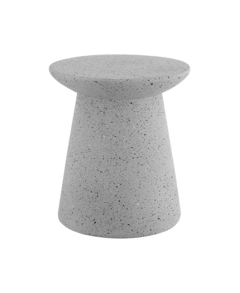Jonathan Y Hollie Minimalist Modern Drum Indoor/Outdoor Accent Table Pedestal