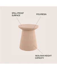 Jonathan Y Hollie Minimalist Modern Drum Indoor/Outdoor Accent Table Pedestal