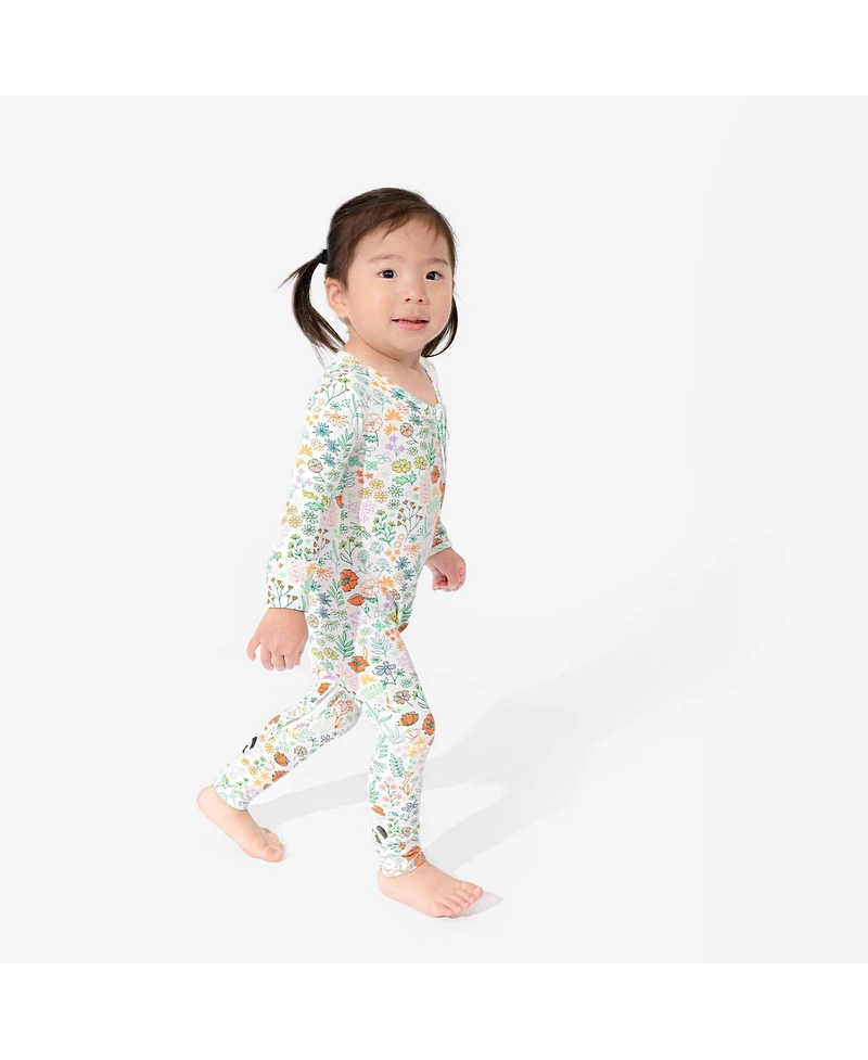 Bellabu Bear Baby Boys or Girls, Summer Floral Convertible Footie