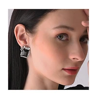 Sohi Women's Geometric Stud Earrings