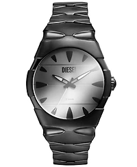 Diesel Men's D-Sruptor Quartz Three-Hand Black Stainless Steel 42mm