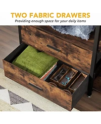 Tribesigns Freestanding Closet Organizer, Clothes Rack with Drawers and Shelves, Heavy Duty Garment Rack Hanging Clothing Wardrobe Storage Closet for