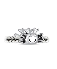 Bling Jewelry Nautical Travel Honeymoon Beach Tropical Vacation Happy Sand Crab Bead Charm Oxidized Sterling Silver Fits European Bracelet