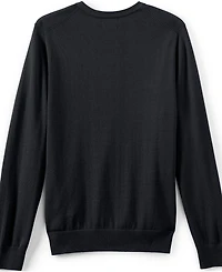 Lands' End Unisex Cotton Modal Vneck Pullover Sweater