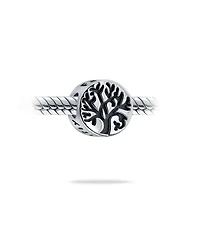Bling Jewelry Round Family Circle Wishing Tree Of Life Bead Charm Oxidized Sterling Silver Fits European Bracelet