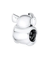Bling Jewelry Red Heart Elephant Charm Bead in Sterling Silver for European Bracelets