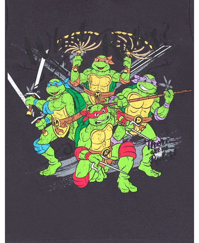Teenage Mutant Ninja Turtles Toddler Boys Leonardo Michelangelo Raphael T-Shirt and Mesh Shorts Outfit Set to