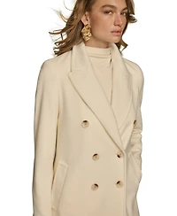 Donna Karan New York Women's Double-Breasted Reefer Coat