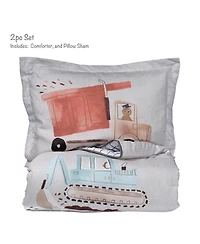 Bedtime Originals Construction Zone Twin Quilt & Pillow Sham Set