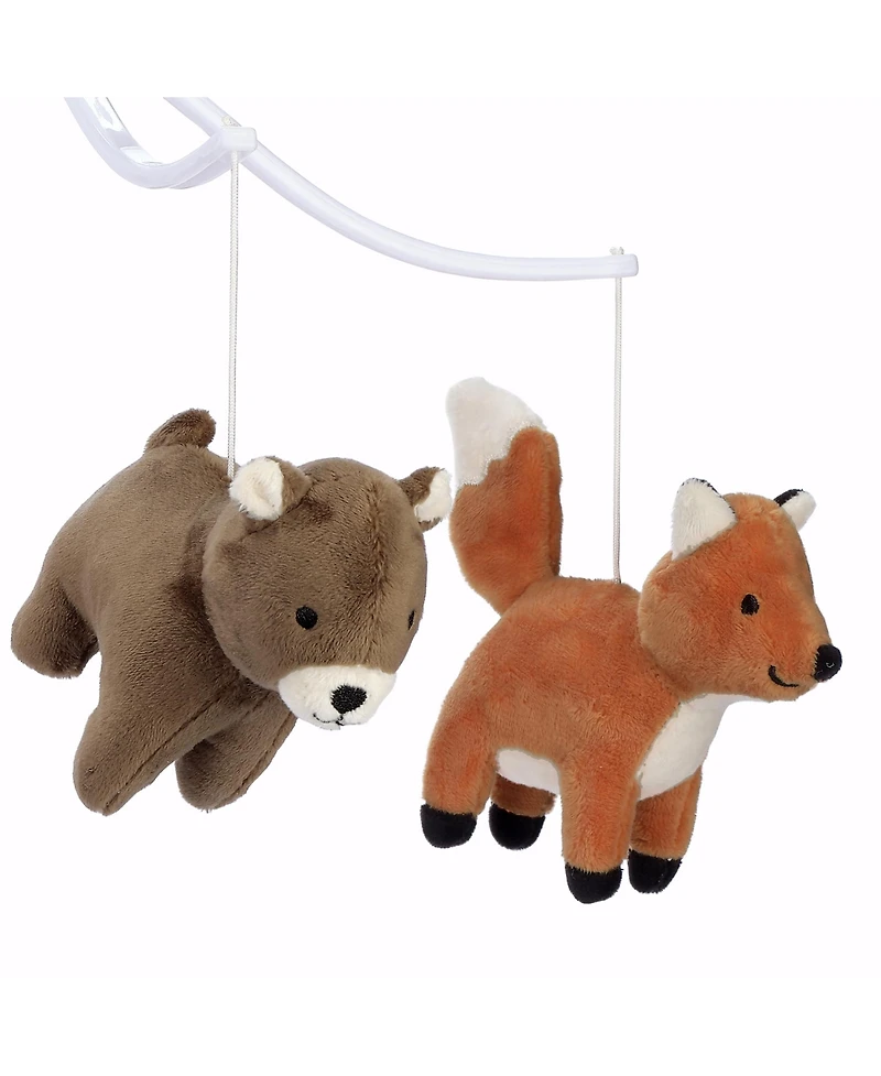 Bedtime Originals Sleepytime Bear & Fox Musical Baby Crib Mobile Soother Toy