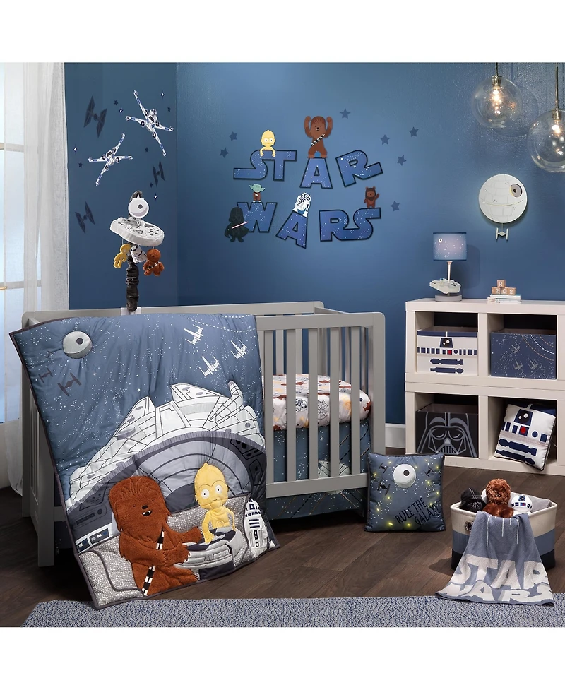 Lambs & Ivy Star Wars Signature Millennium Falcon Musical Baby Crib Mobile Toy