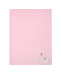Bedtime Originals Elephant Dreams Appliqued Soft Fleece Baby Blanket - Pink