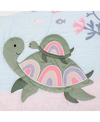 Lambs & Ivy Sea Dreams 3-Piece Dolphin/Turtle Nautical Baby Crib Bedding Set