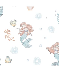 Bedtime Originals Disney Baby The Little Mermaid White Fitted Crib Sheet - Ariel