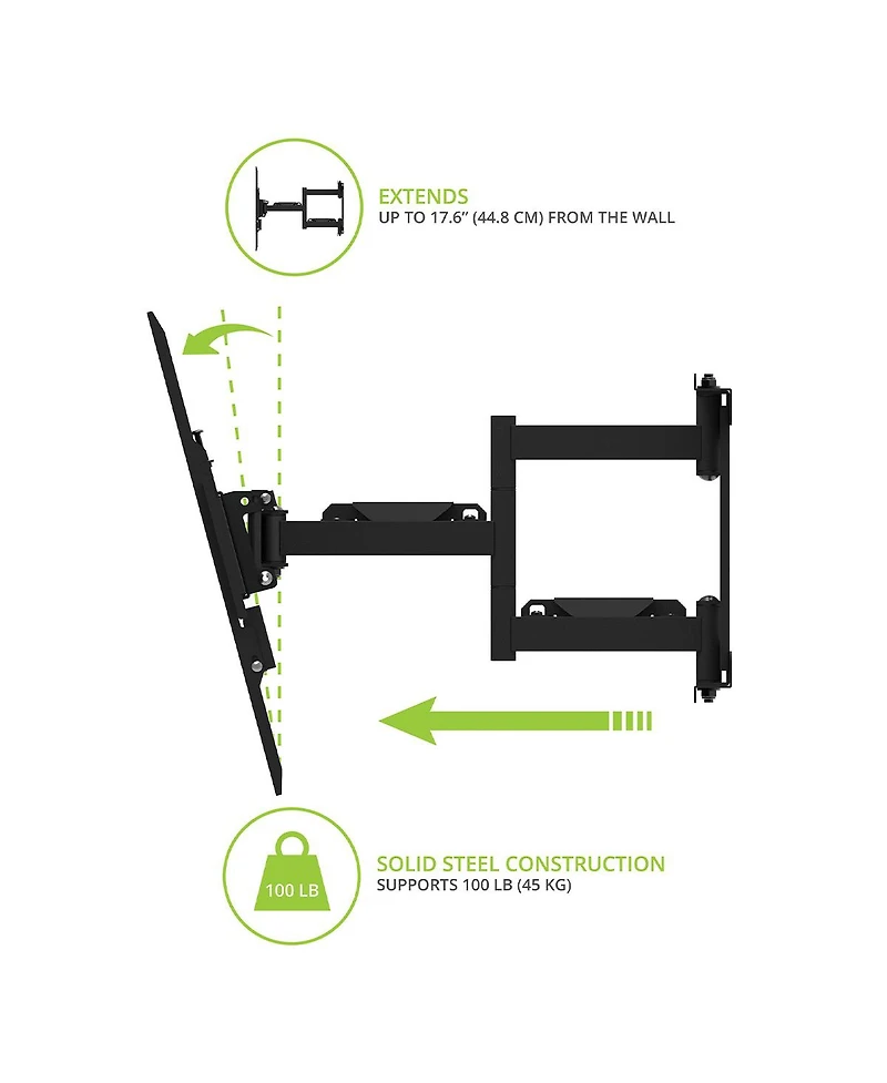 Kanto SDX600 Full-Motion Anti-Theft Security Tv Mount for 37" - 65" Tv