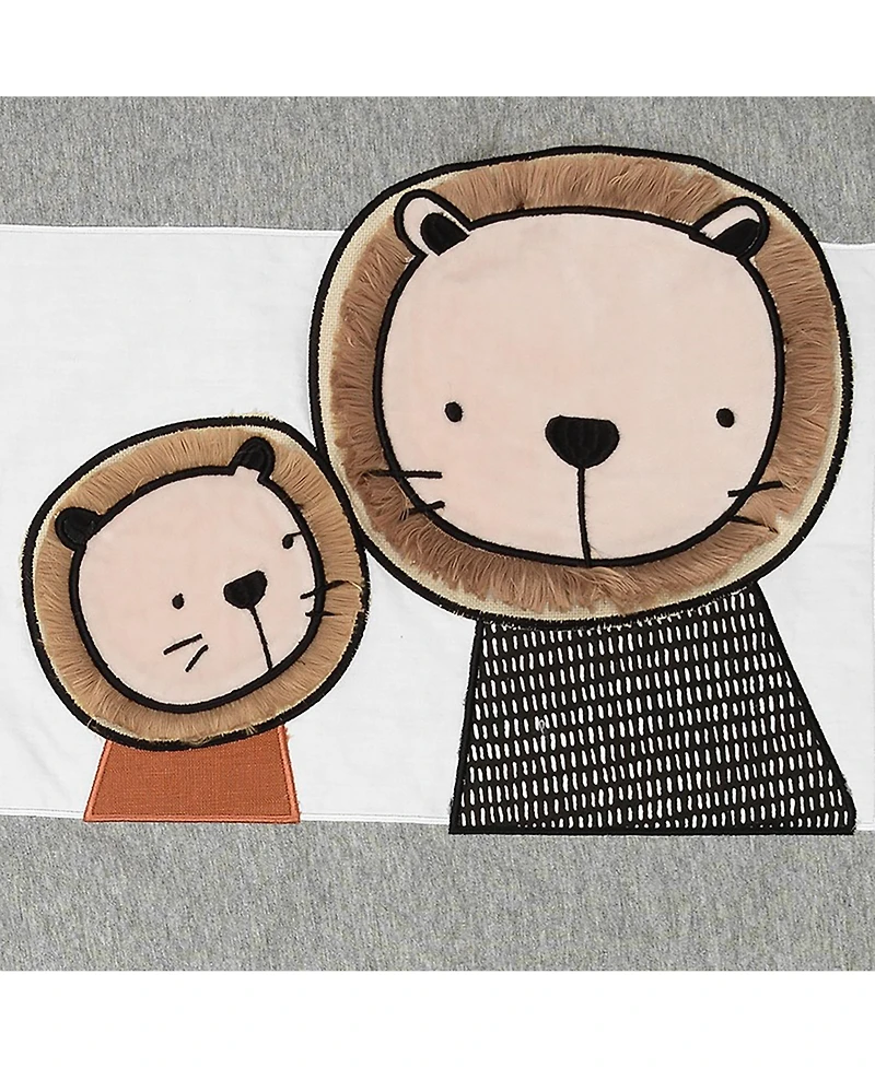 Lambs & Ivy Patchwork Jungle 5-Piece Nursery Baby Crib Bedding Set