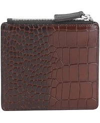 Mancini Women's Croco2 Rfid Secure Card Case Wallet