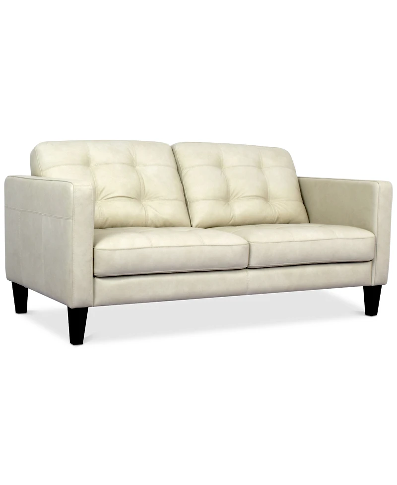 Pezley Leather Loveseat, Created for Macy's