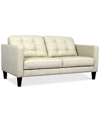 Pezley Leather Loveseat, Created for Macy's