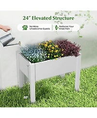 Raised Garden Bed with Water Level Indicator Drainage Hole for Vegetables Outdoor