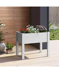 Raised Garden Bed with Water Level Indicator Drainage Hole for Vegetables Outdoor