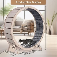 Simplie Fun Indoor Cat Exercise Wheel with Carpeted Surface