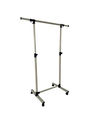 Streamdale Short, Rolling Clothing Racks with Storage Shelves
