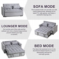 Streamdale Convertible Sleeper Sofa Bed with Velvet Loveseat