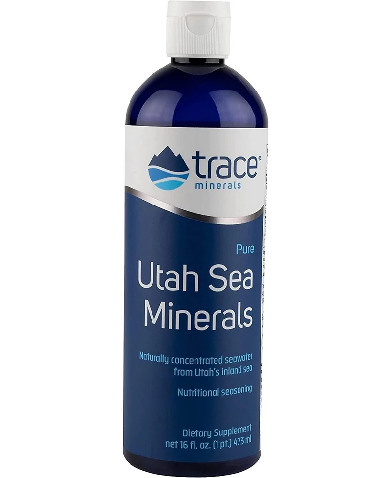 Trace Minerals Utah Sea Minerals - Liquid Nutritional Supplement with Sea Minerals - Energy Supplement with Ionic Trace Minerals, Magnesium & More