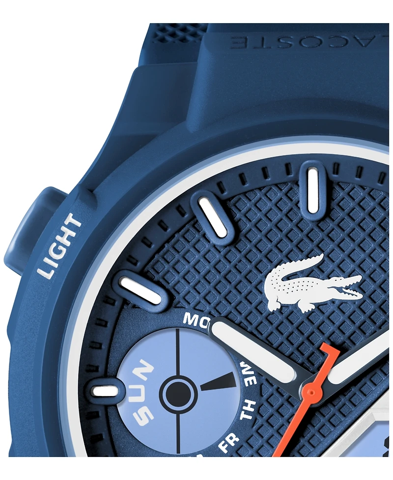 Lacoste Men's LC33 Blue Silicone Strap Watch 45mm