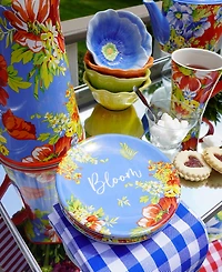 Certified International Blossom Set of 4 Canape Plates