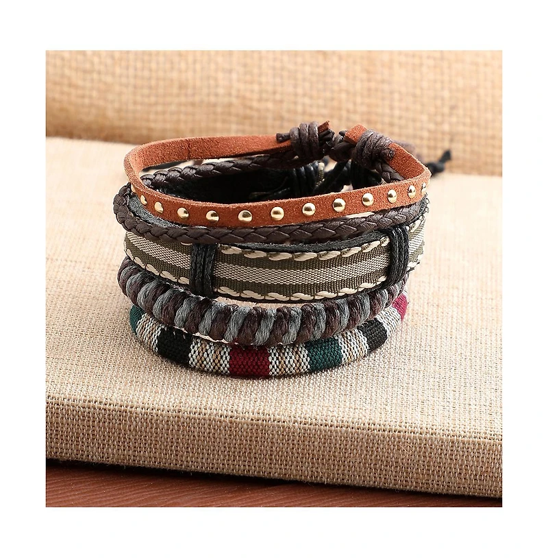 Sohi Women's Studded Multi-Layer Bracelet