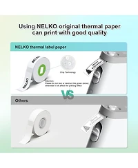 Nelko Genuine P21 Label Maker Tape, Adapted Label Print Paper, 14x40mm (0.55"x1.57"), Standard Laminated Labeling Replacement, Multipurpose of P21, 18