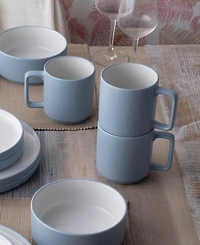 Noritake Colortex Stone Stax Mugs, Set of 4