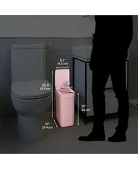 iTouchless 3 Gallon Sensor Bathroom Trash Can, 10 Liter Slim Touchless Small Smart Bedroom Garbage Waste Basket Bin with Motion Lid