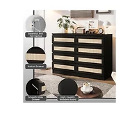 gaomon Dresser for Bedroom with 4 Drawer Dresser, Chest of Drawer with Metal Handle, Sturdy Frame Modern Bedroom Furniture, Wood Dressers with Drawers