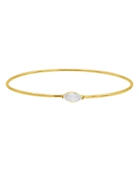 Adornia Gold Marquis and Pave Stacking Bangle Bracelet Set