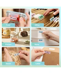 Nelko P21 Genuine Adhesive Pattern with Border Label Paper 14x40mm (0.55"x1.57") 180 Labels/Roll, 3 Roll, for Home Office School Organization, Gift fo