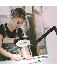 Brightech Lightview Pro 33 in. Dimmable Magnifying Led Desk Clamp Lamp (2.25X)